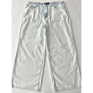Blue Spice Jeans Juniors 11 Blue Light Wash High Rise Wide Leg Lightweight Denim